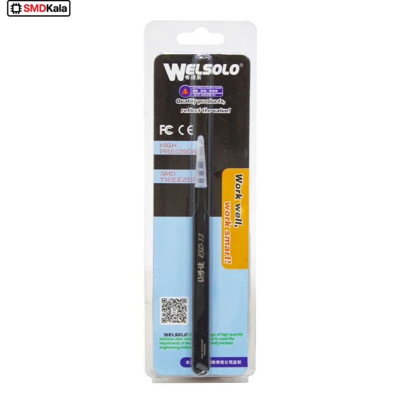 پنس پهن آنتی استاتیک Welsolo مدل vVS13-ESD