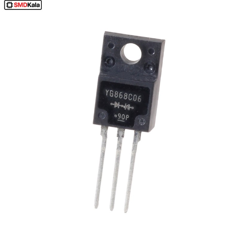 دوبل دیود شاتکی YG868C06R 60V-30A پکیج TO-220FP