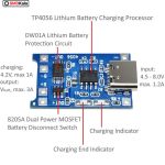 ماژول شارژ باتری لیتیومی مدل TP-4056TYPEC - تصویر 3